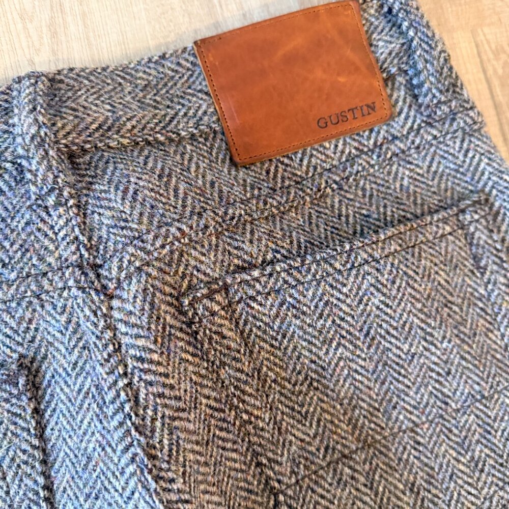 Gustin Brown Herringbone Chinos